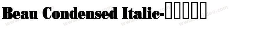 Beau Condensed Italic字体转换